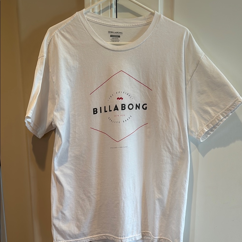 Billabong White Graphic Short Sleeve T-Shirt